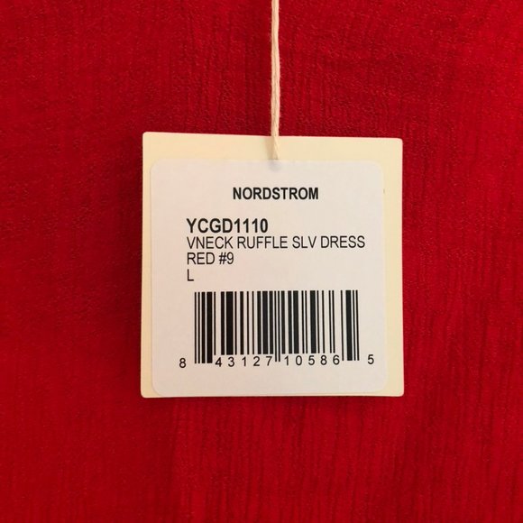 GOOD LUCK GEM V-Neck Ruffle Sleeve Dress - Picture 3 of 9